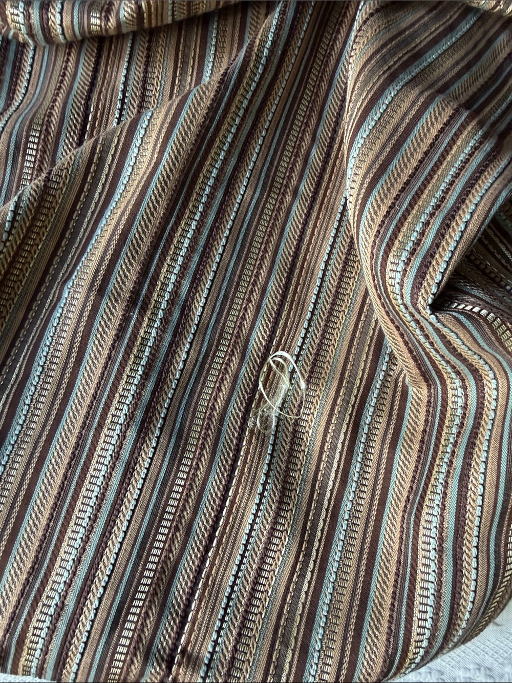 Period colonial costume dress in ice blue and brown - Picture 9 of 12